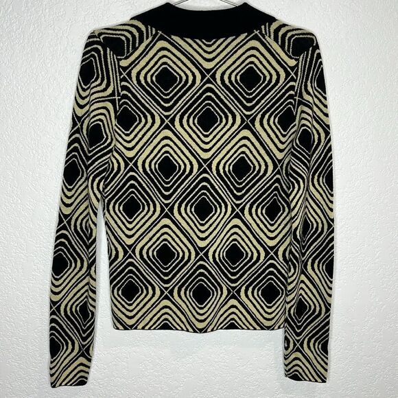 NWT Tanya Taylor Darcy Knit Butter/ Black Wool Large - Picture 7 of 14